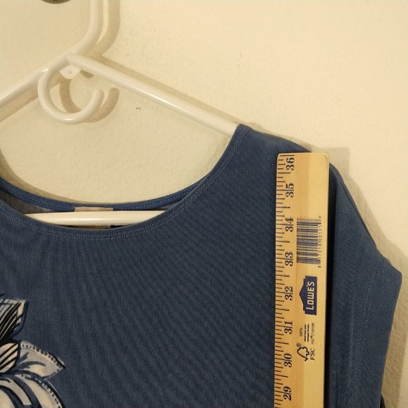 Chico’s Women's Multi-Print Floral Dress Sleeveless Blue US Size 4/6 Made in USA - Picture 7 of 9